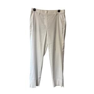 J. Jill Linen Stretch White Small Capri Ankle On Pants Quiet Luxury Minimalist